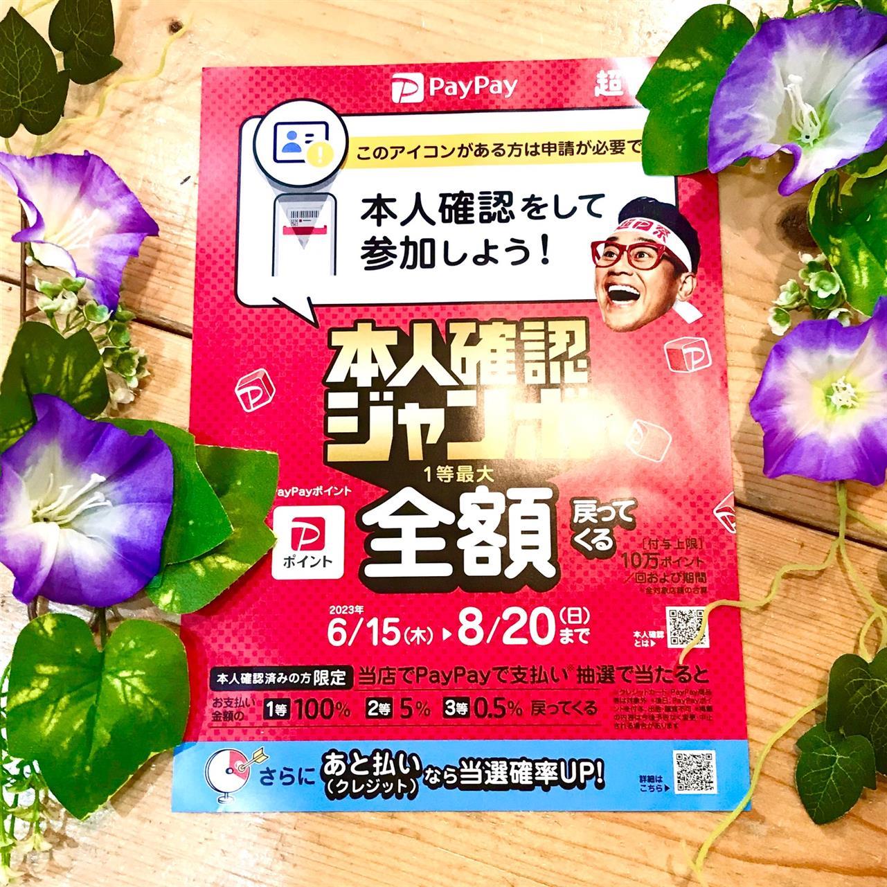 PayPayジャンボ始まりました。