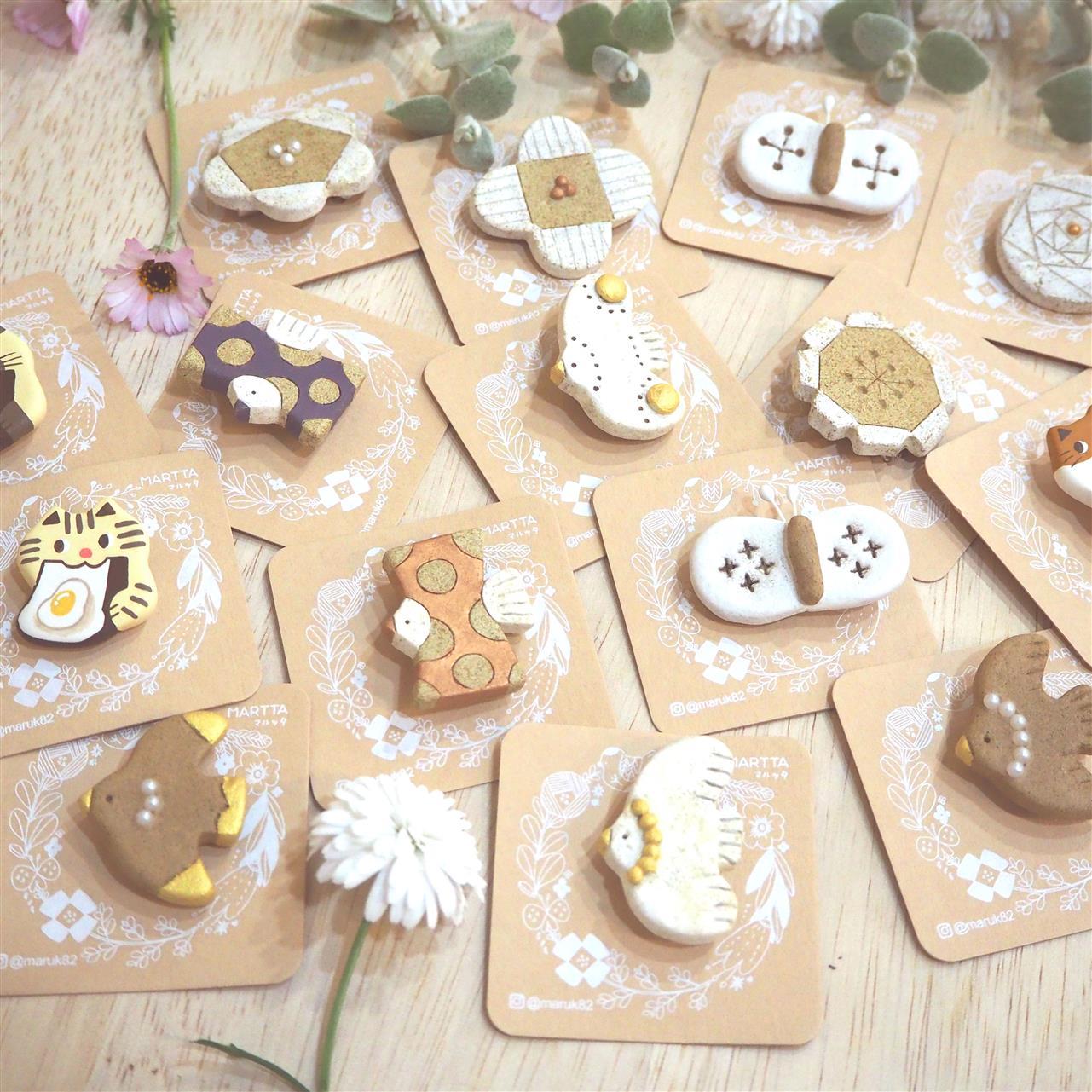 新規取り扱い作家“MARTTA”さんのブローチが入荷いたしました。